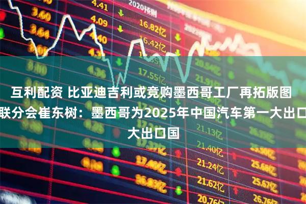 互利配资 比亚迪吉利或竞购墨西哥工厂再拓版图 乘联分会崔东树：墨西哥为2025年中国汽车第一大出口国
